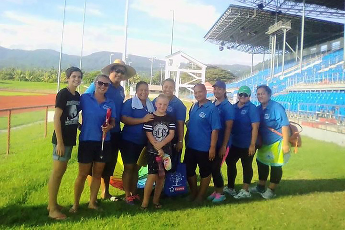 Education Support students in Samoa assist with Special Olympics Tournament.