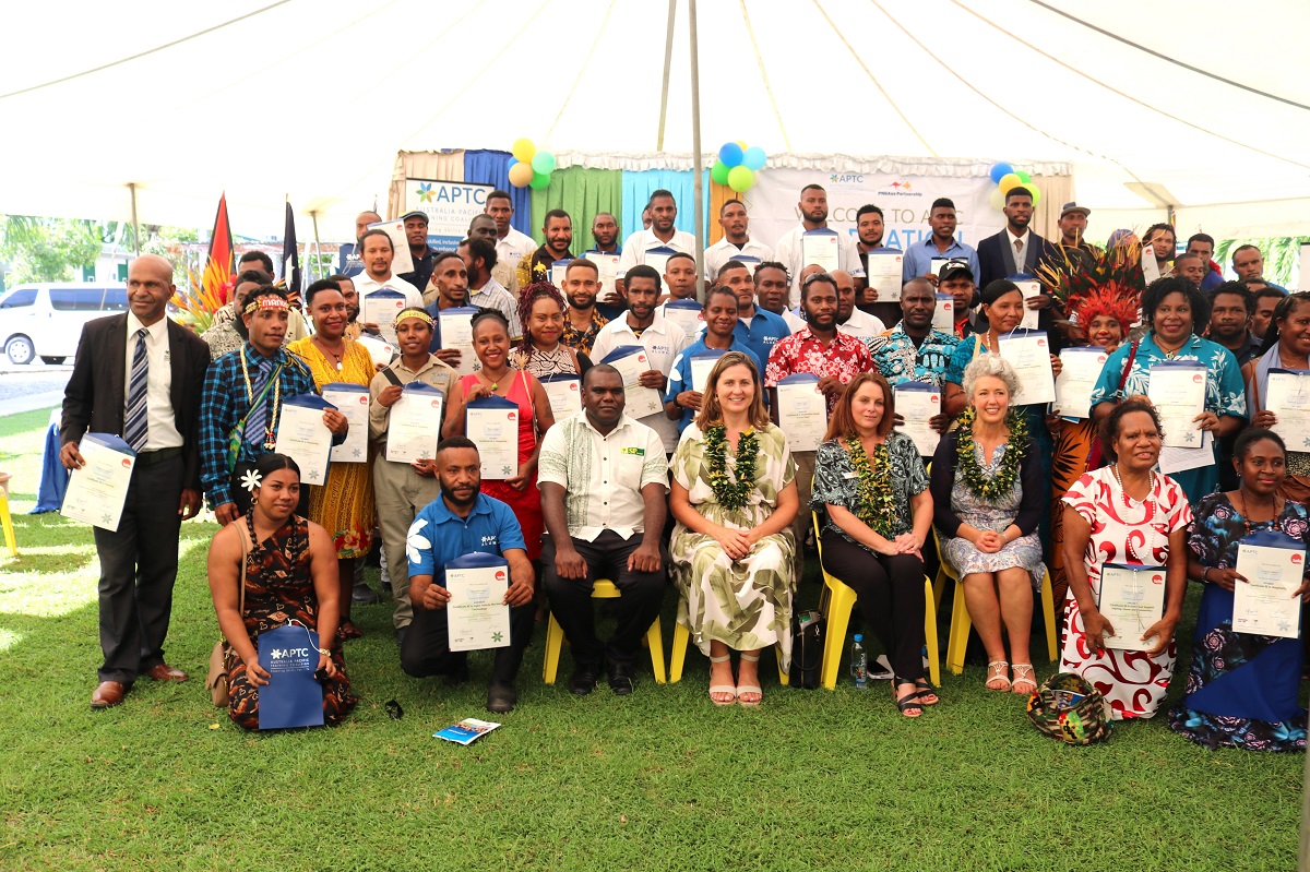 APTC graduates in PNG celebrated their achievements at a graduation ceremony in Port Moresby this week.